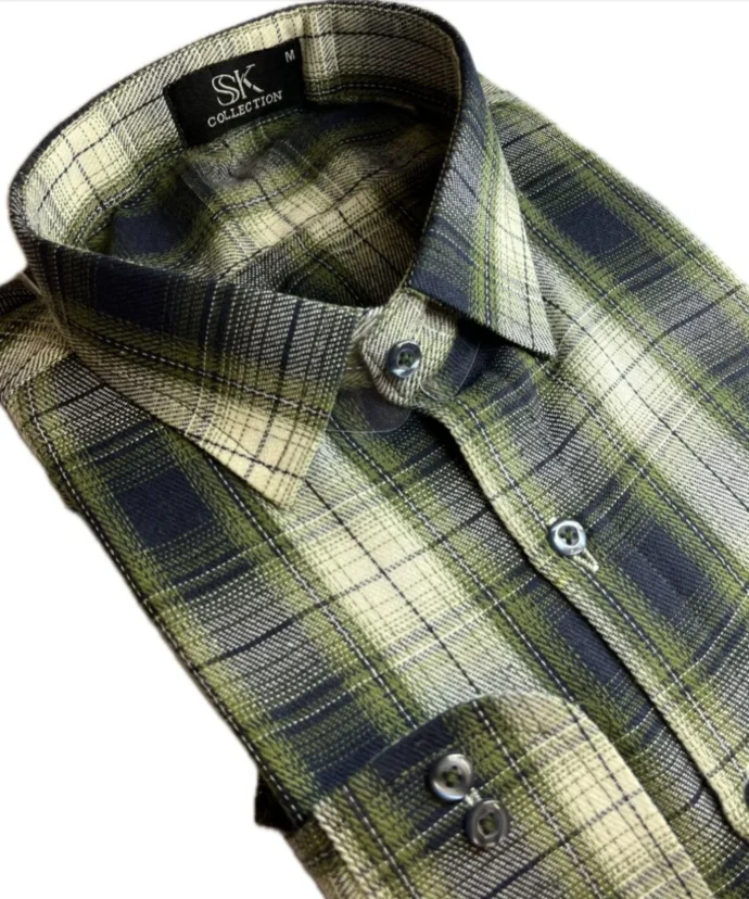 Classic Green Checkered Cotton Shirt